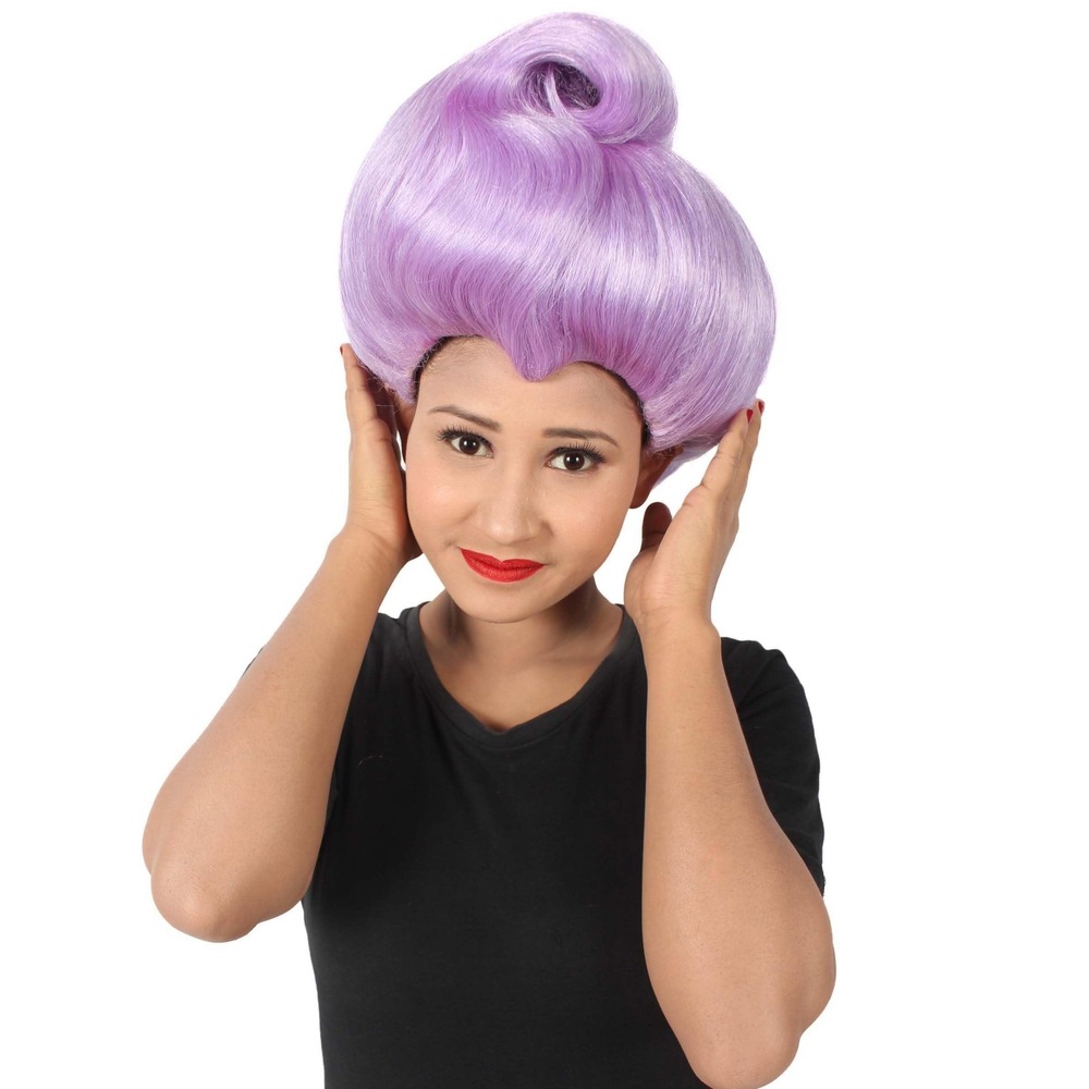 NWT HPO Fairy Godmother Wig Purple Updo Halloween Cosplay Costume